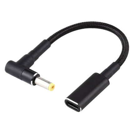 4.8 x 1.7mm Elbow to USB-C / Type-C Adapter Nylon Braid Cable-garmade.com