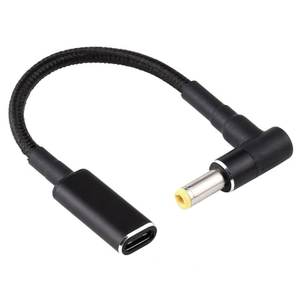 PD 100W 18.5-20V 5.5 x 2.5mm Elbow to USB-C / Type-C Adapter Nylon Braid Cable-garmade.com