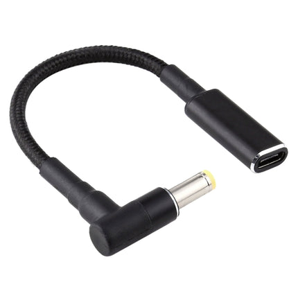 PD 100W 18.5-20V 5.5 x 2.5mm Elbow to USB-C / Type-C Adapter Nylon Braid Cable-garmade.com
