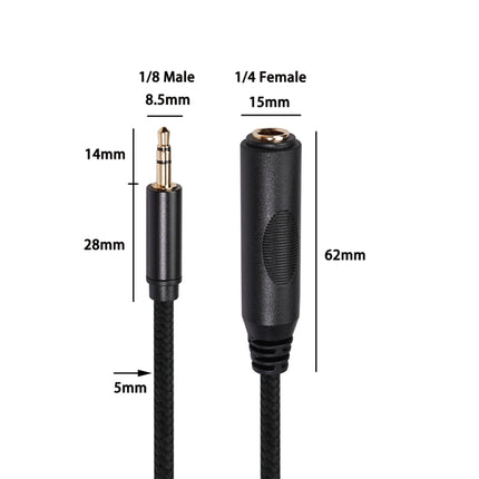 3662B 6.35mm Female to 3.5mm Male Audio Adapter Cable, Length: 30cm-garmade.com