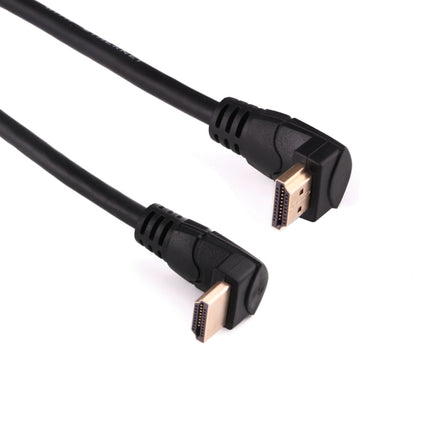 1.8m 4K*2K HDMI 2.0 Version High Speed 90 Degree Right Angle HDMI Male to 90 Degree Right Angle HDMI Male Cable with Ethernet-garmade.com