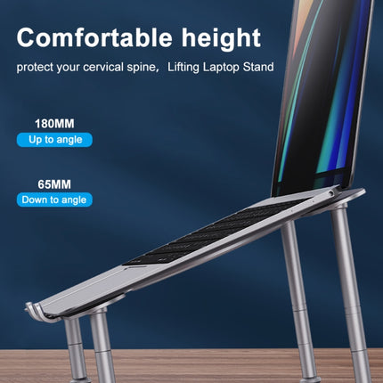 R-JUST BJ03 Universal Detachable Bench Shape Aluminum Alloy Angle Adjustable Laptop Stand-garmade.com
