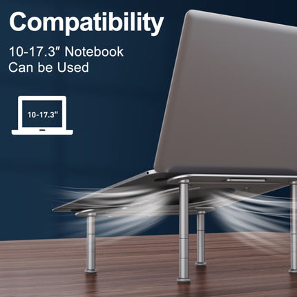 R-JUST BJ03 Universal Detachable Bench Shape Aluminum Alloy Angle Adjustable Laptop Stand-garmade.com