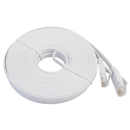 20m CAT6 Ultra-thin Flat Ethernet Network LAN Cable, Patch Lead RJ45 (White)-garmade.com