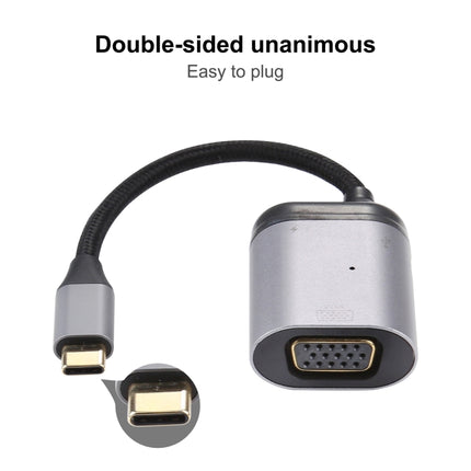 4K UHD USB-C / Type-C to VGA + PD Data Sync Adapter Cable-garmade.com