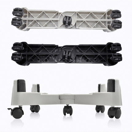 5-wheel Adjustable Moving Pulley X-type Computer Mainframe Plastic Chassis Tray Holder (Black)-garmade.com