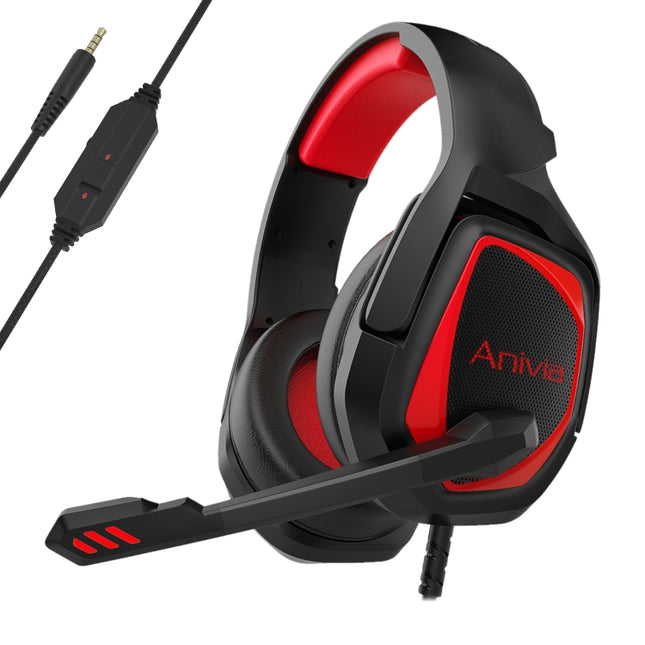 SADES MH602 3.5mm Plug Wire-controlled E-sports Gaming Headset with Retractable Microphone, Cable Length: 2.2m(Black Red)-garmade.com