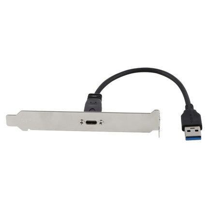 20cm Panel Bracket Header USB-C / Type-C Female to USB 3.0 Male Extension Wire Connector Cord Cable-garmade.com