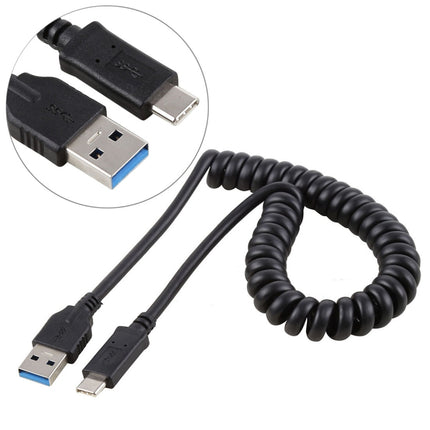 1.5m High Speed USB 3.0 Male to USB-C / Type-C Male Retractable Spring Extension Cable-garmade.com