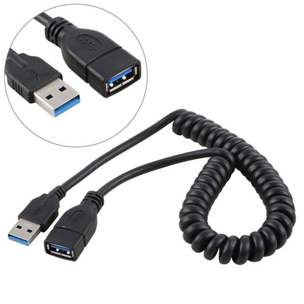 1.5m High Speed USB 3.0 Male to Female Retractable Spring Extension Cable-garmade.com