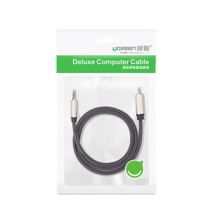 UGREEN 3.5mm to RCA Audio Cable Xiaomi Mi 1/2 TV Digital SPDIF Cable, Length: 1m (Black)-garmade.com