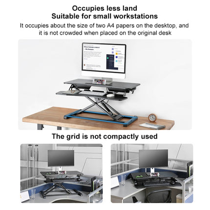 Foldable Standing and Liftable Computer Desk Workbench(White)-garmade.com