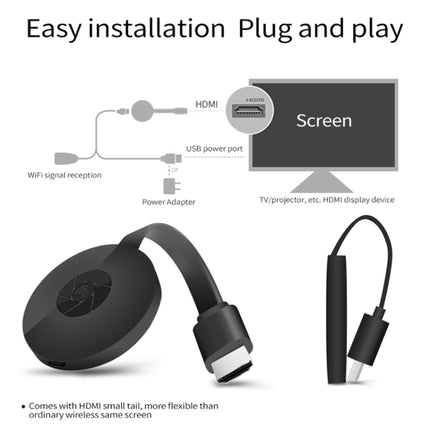 MiraScreen G2 Wireless WiFi Display Dongle Receiver Airplay Miracast DLNA 4K UHD RK3660 TV Stick for iPhone, Samsung, and other Smartphones (Black)-garmade.com