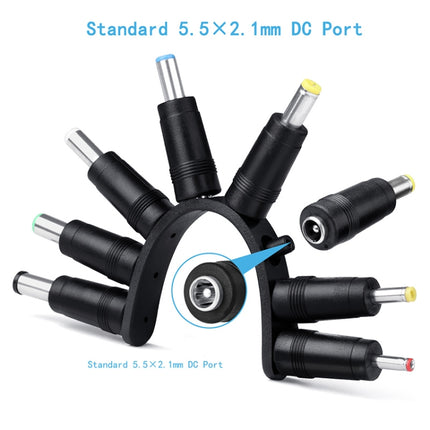 12 in 1 DC Power Cord USB Multi-Function Interchange Plug USB Charging Cable(Black)-garmade.com