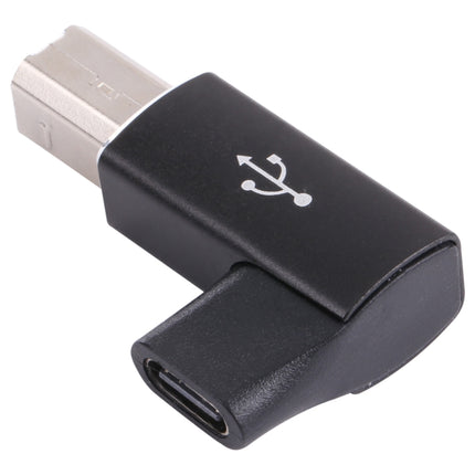 USB-C / Type C Female to USB 2.0 B MIDI Male Adapter for Electronic Instrument / Printer / Scanner / Piano (Black)-garmade.com