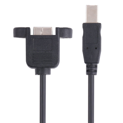 USB BM to BF Printer Extension Cable with Screw Hole, Length: 50cm-garmade.com