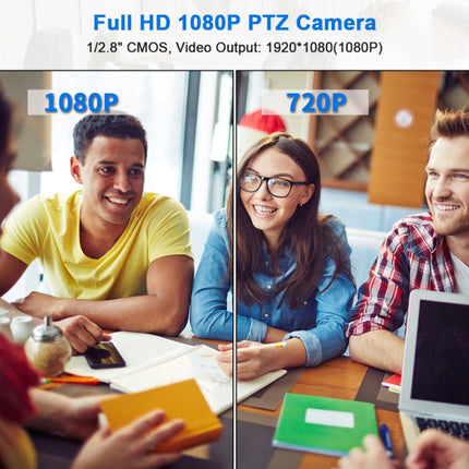 YANS YS-H110UH USB HD 1080P 10X Zoom Wide-Angle Video Conference Camera with Remote Control(Silver)-garmade.com