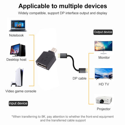 8K Mini DisplayPort Male to DisplayPort Female Straight Adapter-garmade.com