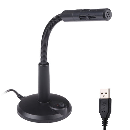 M-309 USB Drive-free Computer Microphone(Black)-garmade.com