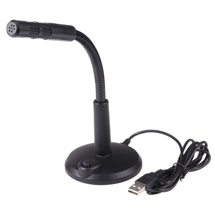 M-309 USB Drive-free Computer Microphone(Black)-garmade.com
