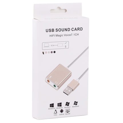 HIFI Magic Voice 7.1CH USB Sound Card (Gold)-garmade.com