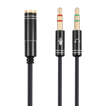3.5mm Female to 2 x 3.5mm Male Adapter Cable(Black)-garmade.com