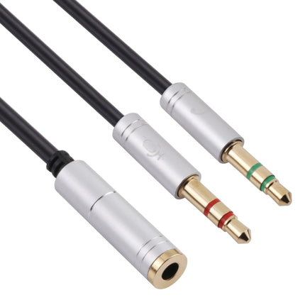 3.5mm Female to 2 x 3.5mm Male Adapter Cable(Silver)-garmade.com