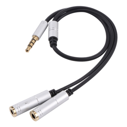 2 x 3.5mm Female to 3.5mm Male Adapter Cable(Silver)-garmade.com