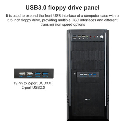 0.6M 2+2 Ports USB 3.0 Front Panel Data Hub-garmade.com
