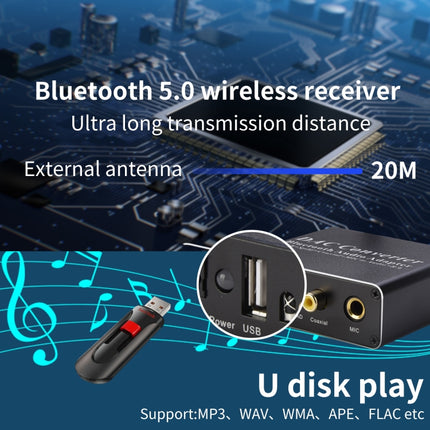 NK-Q8 Bluetooth Audio Adapter DAC Converter with Remote Control, EU Plug-garmade.com