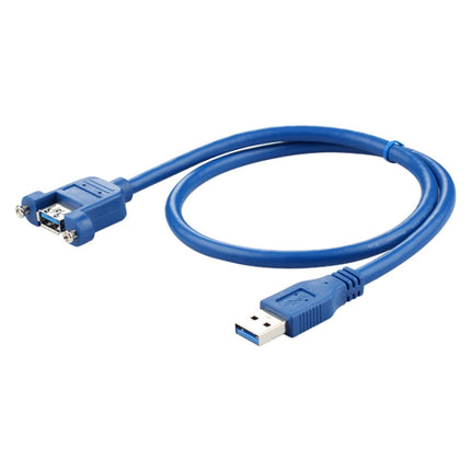 USB 3.0 Male to Female Extension Cable with Screw Nut, Cable Length: 30cm-garmade.com