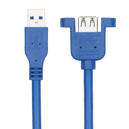 USB 3.0 Male to Female Extension Cable with Screw Nut, Cable Length: 1m-garmade.com