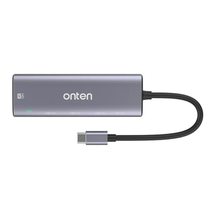 Onten OT-95123 5 in 1 Multifunctional Type-C + USB + HDMI Docking Station, Cable Length: 145mm (Silver)-garmade.com