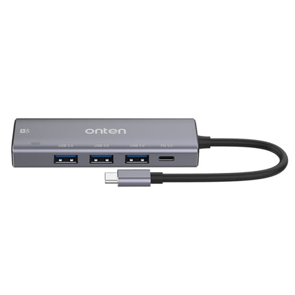 Onten OT-95123 5 in 1 Multifunctional Type-C + USB + HDMI Docking Station, Cable Length: 145mm (Silver)-garmade.com