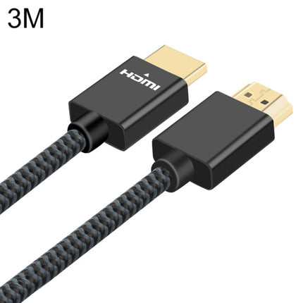 ULT-unite Gold-plated Head HDMI 2.0 Male to Male Nylon Braided Cable, Cable Length: 3m(Black)-garmade.com