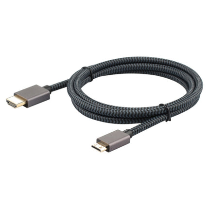 ULT-unite Gold-plated Head HDMI 2.0 Male to Mini HDMI Male Nylon Braided Cable, Cable Length: 1.2m(Black)-garmade.com