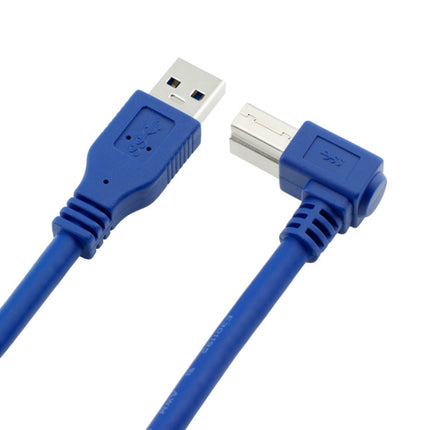 USB 3.0 A Male to Right 90 Degrees Angle USB 3.0 Type-B Male High Speed Printer Cable, Cable Length: 2m-garmade.com
