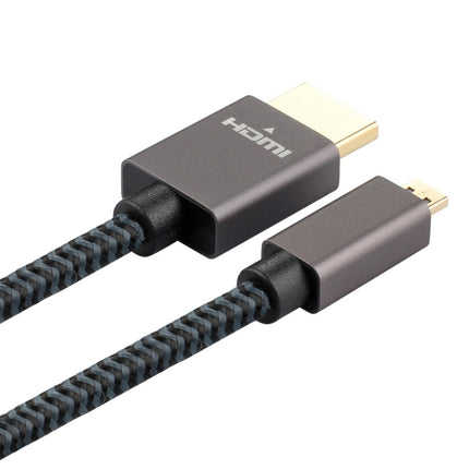 ULT-unite Gold-plated Head HDMI Male to Micro HDMI Male Nylon Braided Cable, Cable Length: 3m(Black)-garmade.com