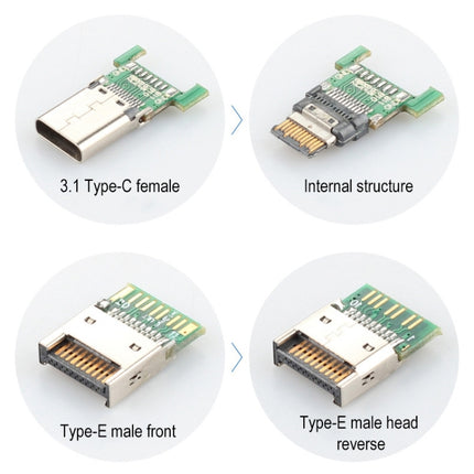 USB 3.1 Type-E to USB-C / Type-C Back Baffle Cable-garmade.com