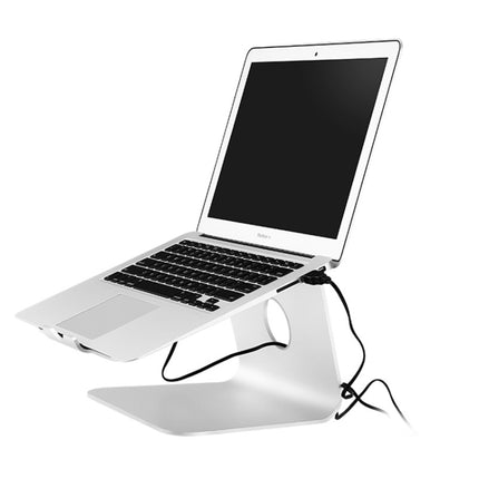 SOPI ZJ-001 Classic Style Aluminum Cooling Stand with Cool Fan for Laptop, Suitable (Silver)-garmade.com