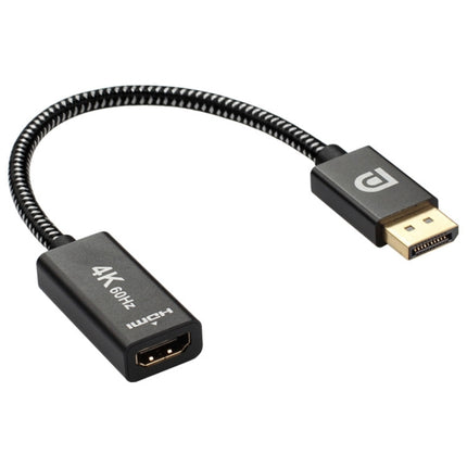 4K 60Hz DisplayPort Male to HDMI Female Adapter Cable (Silver+Black)-garmade.com