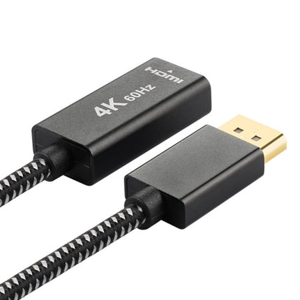 4K 60Hz DisplayPort Male to HDMI Female Adapter Cable (Silver+Black)-garmade.com