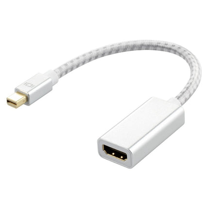 Mini DP to 1080P HD HDMI PP Yarn Woven Net Adapter Cable (Silver)-garmade.com