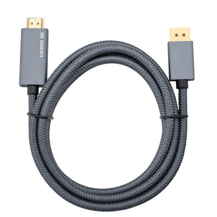 DisplayPort Male to HDMI Male 8K 30Hz HD Braided Adapter Cable, Cable Length: 2m-garmade.com