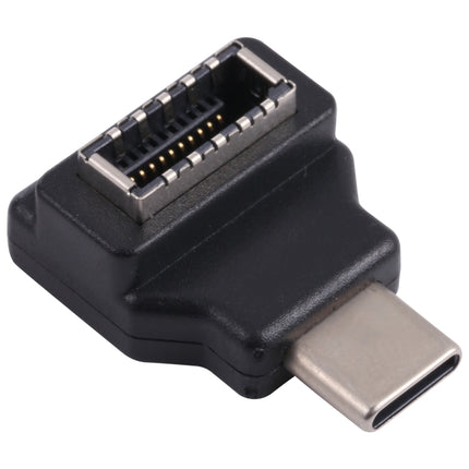 Type-E Female 90 Degrees Elbow to USB-C / Type-C Male Computer Host Adapter-garmade.com