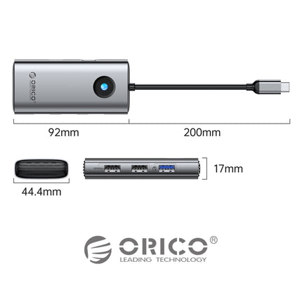 ORICO PW11-5P Type-C / USB-C 5-in-1 5Gbps Multifunction Docking Station(Dark Gray)-garmade.com