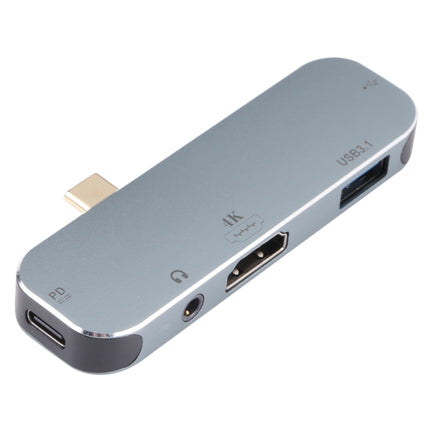 5 in 1 USB-C / Type-C Male to PD USB-C / Type-C Charging + 3.5mm AUX + 4K HDMI + USB 3.1 + USB Female Adapter-garmade.com