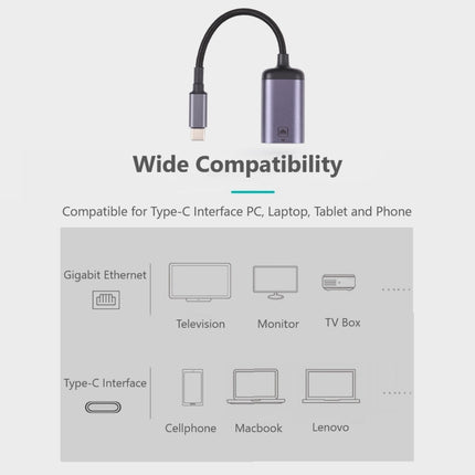 USB-C / Type-C Male to 100M RJ45 Female Adapter Cable-garmade.com