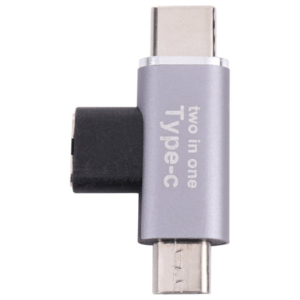 USB-C / Type-C Female to USB-C / Type-C Male + Micro USB Male Converter-garmade.com