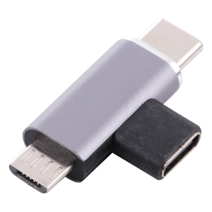 USB-C / Type-C Female to USB-C / Type-C Male + Micro USB Male Converter-garmade.com